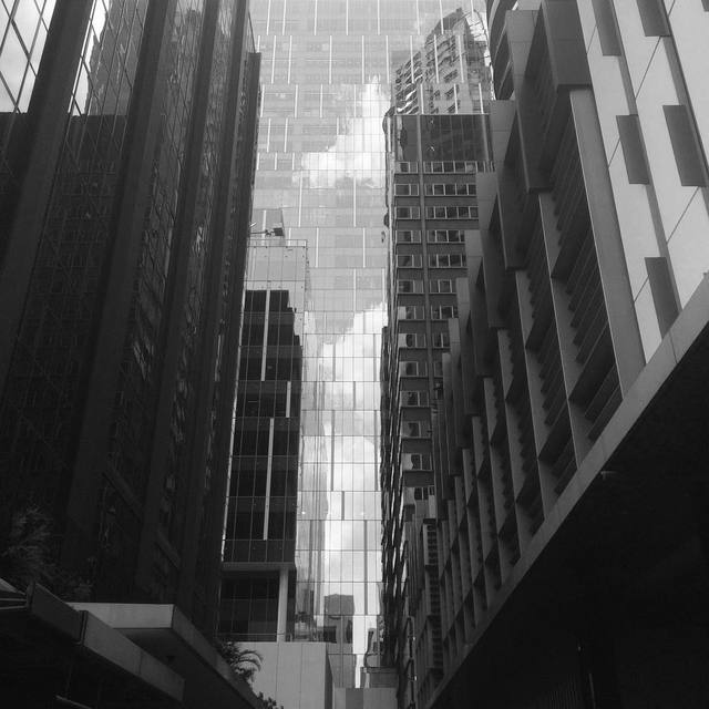 Cloudy buildings
#clouds #glassbuildings #alleyway #blackandwhite #365